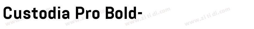 Custodia Pro Bold字体转换